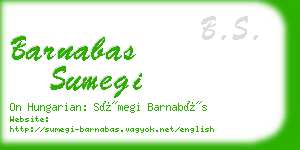 barnabas sumegi business card
